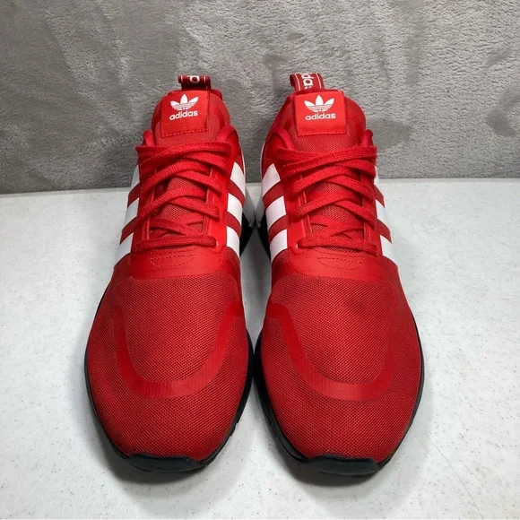 Adidas Multix Logo Print Vivid Red White Black Shoes GZ3534 Men's Sz 11.5